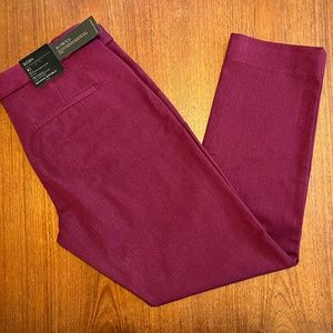 NWT Banana Republic Sloan Ankle Pant Burgundy Size 10